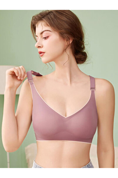 FridayIn Sweet Halter Color contrast Lace Strapless sleeve Bras