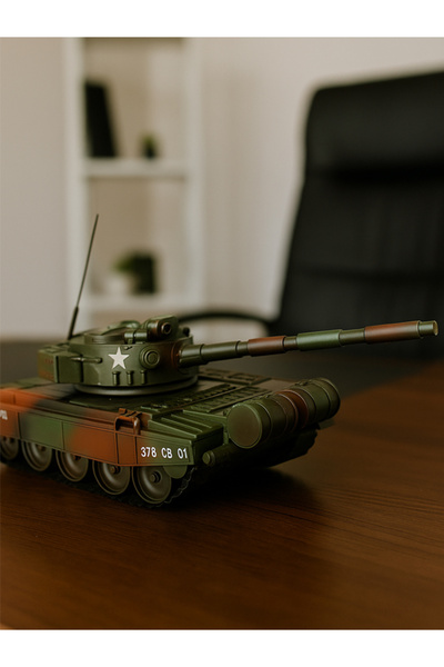 moryconcept Dekoratif Metal Askerî Tank – 34 x 10 cm | El Yapımı Retro Masa Ü...