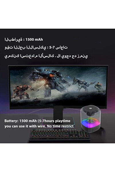 YESMAX Bluetooth Speakers, Wireless Portable Speaker, Support TF Card/AUX/Power Bank/FM Radio, Bedside Lamp