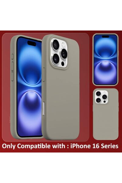 Margoun iPhone 16 Pro Max Liquid Silicone Case (Color Dark Grey)