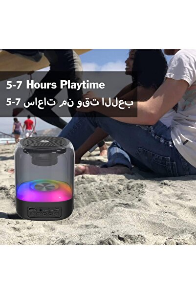 YESMAX Bluetooth Speakers, Wireless Portable Speaker, Support TF Card/AUX/Power Bank/FM Radio, Bedside Lamp