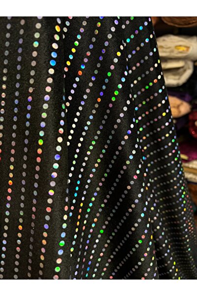 MEKİK MANİFATURA Țesătură de catifea cu paiete holografice