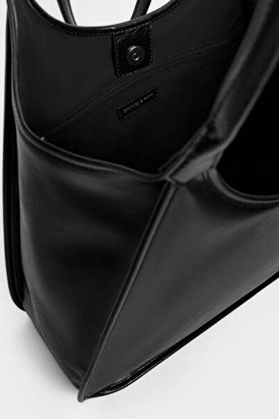 Generic Siana Metallic Crinkle Effect Slouchy Tote Bag