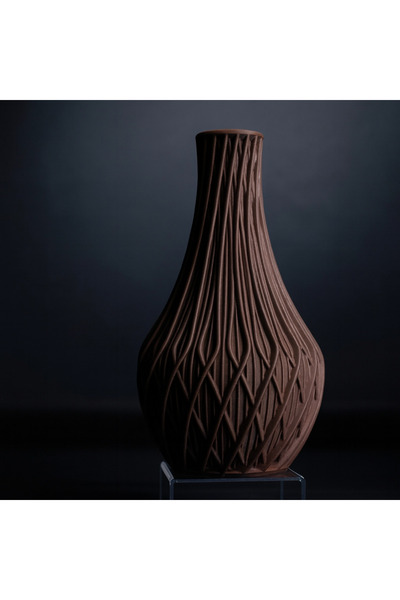 Homentum Mesa | Vază decorativă înaltă cu design geometric și finisaj mat ele...