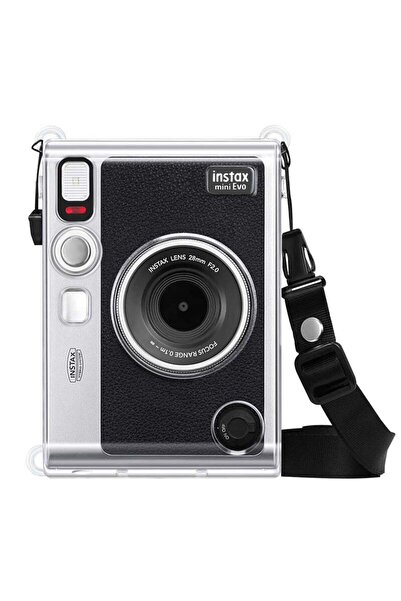 Beauenty Protective Case for Fujifilm Instax Mini EVO - Crystal Hard PVC Cover with Removable Should