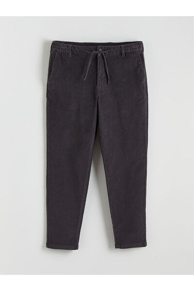 LC Waikiki Anthracite Standard Fit Velvet Men's Trousers