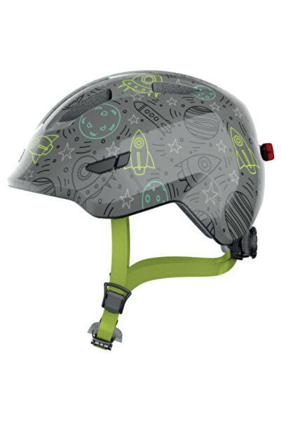 Abus Cască de protecție Smiley 3.0 LED - gri spațial, 45-50 cm