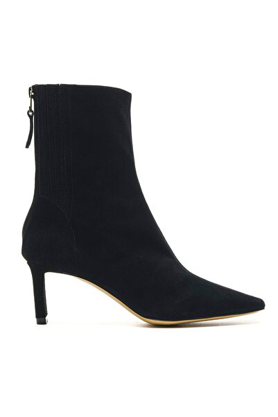 Sofia Baldi Vony black suede women's heel boots