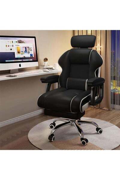 Yelajoy Home Office Chair, Ergonomic Computer Desk Chair, PU Leather with Arm...
