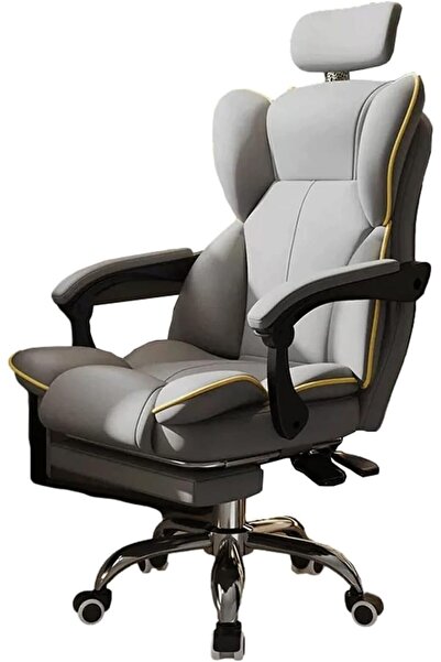 Yelajoy كرسي ألعاب بنظام إمالة 130 درجة، مصنوع من جلد البولي يوريثان، يتحمل و...