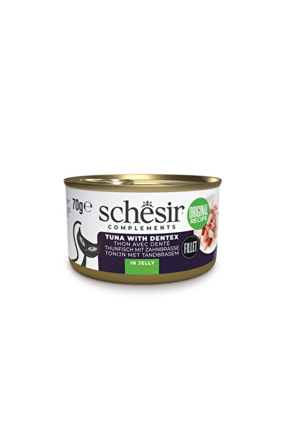 Schesir Complements Cat Wet Food in Jelly Can- Tuna With Dentex 70g