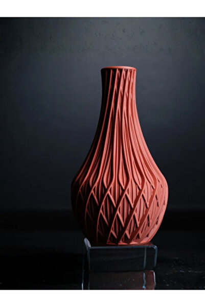 Homentum Mesa | Vază decorativă înaltă cu design geometric și finisaj mat ele...