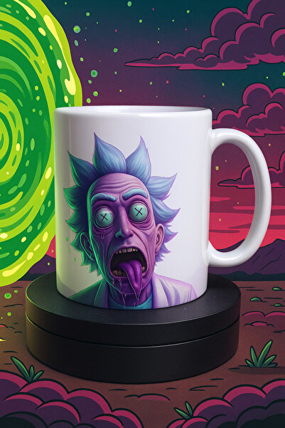 cakaybu Rick Designed Ceramic Mug Colorful Portal Themed Custom Printing Gift Mug