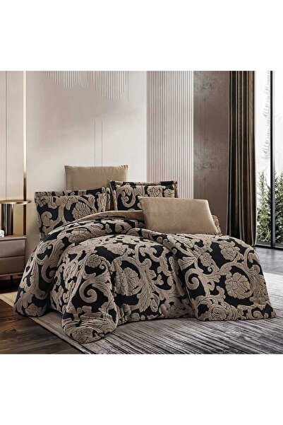 Feather Twin bedspread with sewn-in filling, 180x230cm, embossed faux fur, 4 pieces, Diane Feather