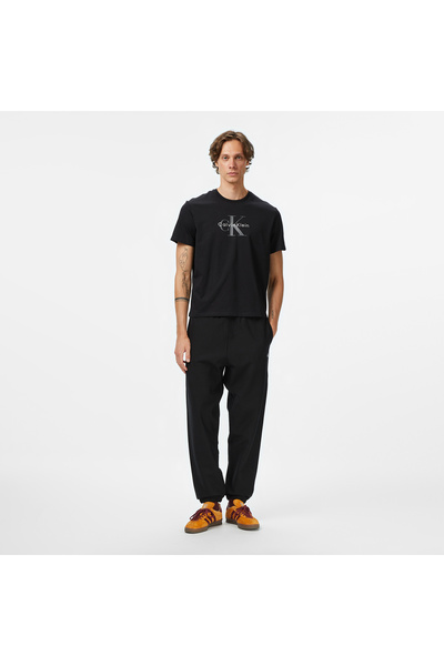 Calvin Klein Premium Terry Monogram Jogger Erkek Siyah Eşofman Altı