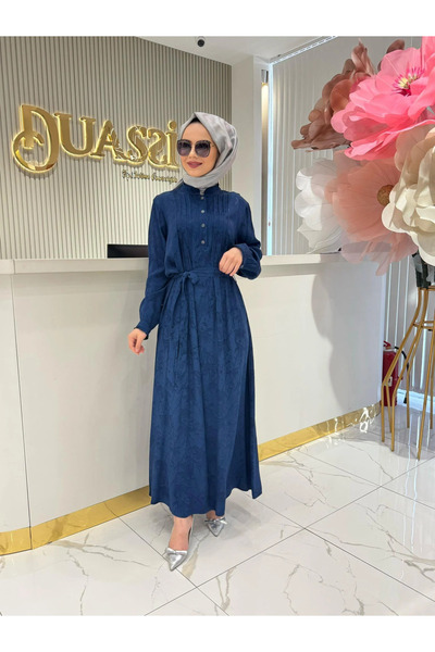 FUAT GÜRSEN High Neck Jacquard Dress