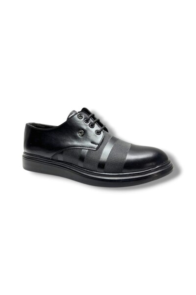 Cakgo Rasgo 3425-26 Skin Leather Stripe Print Anatomical Men's Shoes