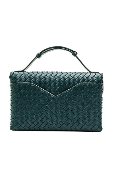Sofia Baldi Lock Dark Green Genuine Leather Women's Bag