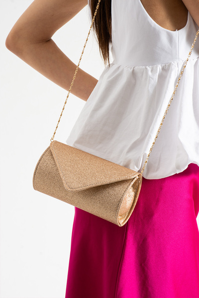 efnanstore Rose Sand Glitter Evening Bag