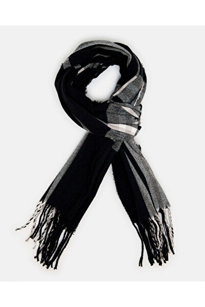 REDTAG وشاح محبوك أسود للرجال