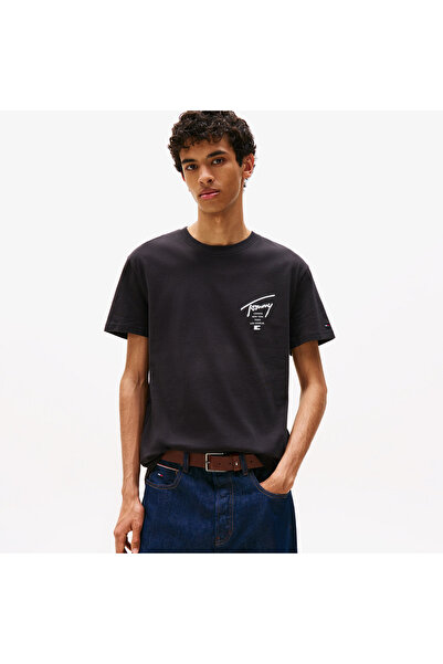 Tommy Hilfiger Tommy Jeans Regular Sign City Men's Black T-Shirt
