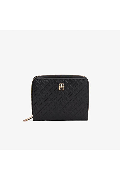 Tommy Hilfiger Icon Med Flap Mono Kadın Siyah Cüzdan
