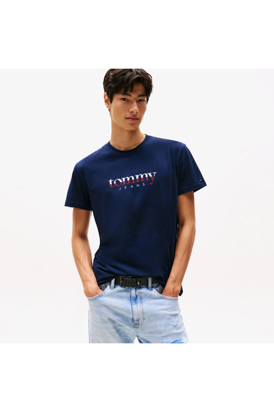 Tommy Hilfiger Tommy Jeans Regular Erkek Mavi T-Shirt