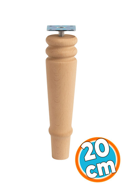 NZB Doğal Ahşap Ayak Boyasız Ham Silindir Mobilya Koltuk Kanepe Ayağı Metal A...