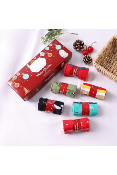 OEM Gift Set 6 Pairs of Socks 36-41 Multicolored with Christmas Pattern, 6 different designs