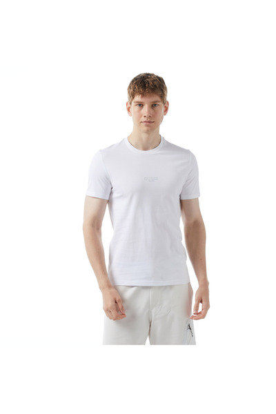 Guess Mid Organic Stream Erkek Beyaz T-Shirt