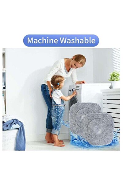 Yelajoy Spin Mop and Bucket Set,with 4 Microfiber Replacement Mop cloth,Adjustable length steel handle