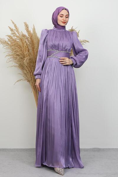 GİYZAMİLA Narin Yoryo Evening Dress Lilac