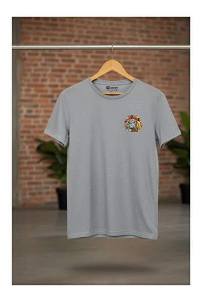 QUOS Ανδρικό μπλουζάκι με λαιμόκοψη με τύπωμα