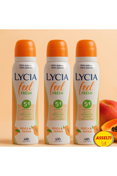 LYCIA Feel Fresh Deodorant Spray Peach & Papaya, 150 ml – 48h protection