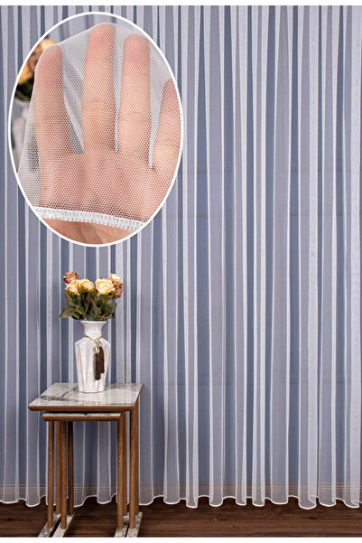 AYPETEKS Grek 1/3 Sık Pile Her Odaya Uygun Etek Kurşunlu Modern Tül / Perde