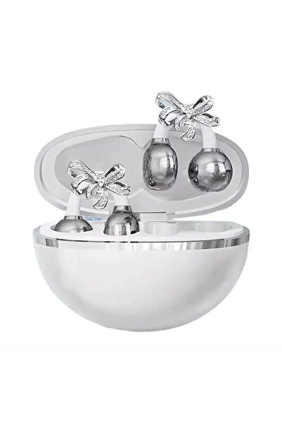 Generic Clip-on Earbuds Wireless Bluetooth Open Ear Headphones with Detachable Crystal Bowknot Earrings