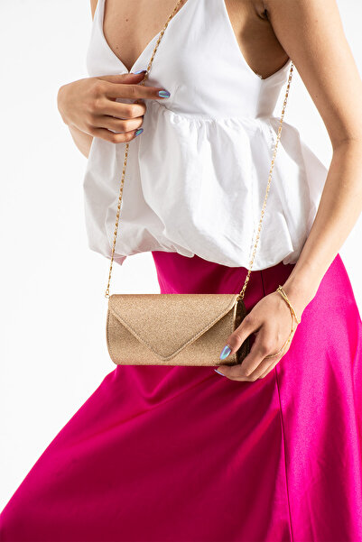 efnanstore Rose Sand Glitter Evening Bag