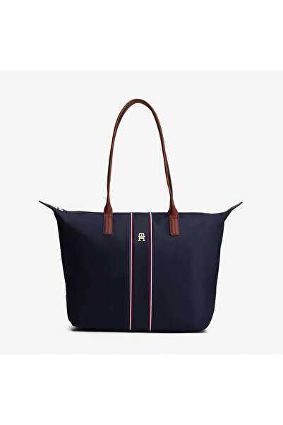 Tommy Hilfiger Popette Corp Kadın Mavi Tote Çanta