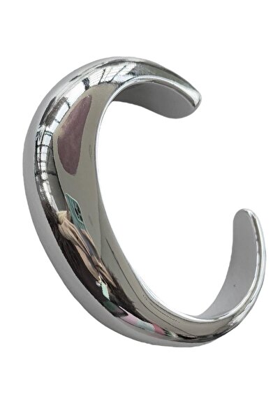 TAKIŞTIR Silver Color Plate Clamp Bracelet
