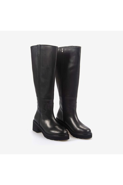 KEMAL TANCA Hakiki Deri Kadın Günlük Çizme 7010