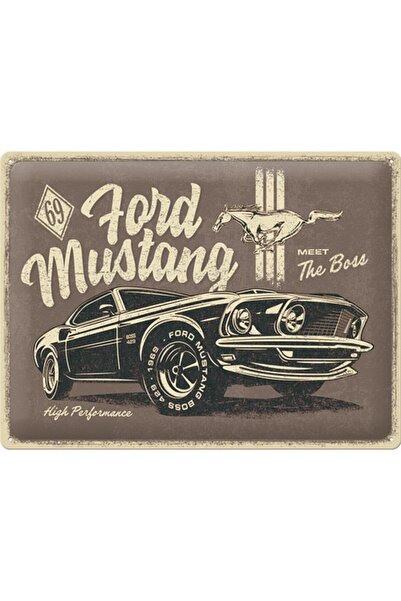 Nostalgic Art Placa metalica 30X40 Ford Mustang The Boss
