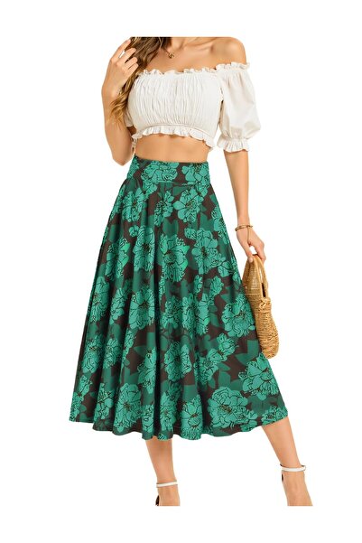 OEM Women's Pleated Knee-Length Skirt