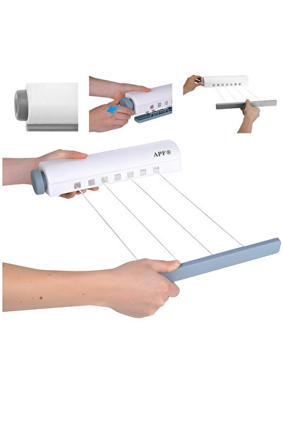 APF Clothes dryer, wall-mounted, with 4 ropes, 29x6x6cm