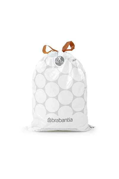 Brabantia waste bin bag size X (NewIcon/Bo), 10-12L, 20 pieces, White