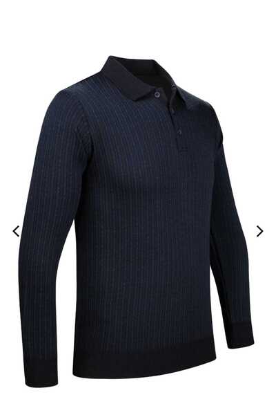 güncüoğlu Men's Knitwear Sweater with Steel Mesh Collar Without Pockets
