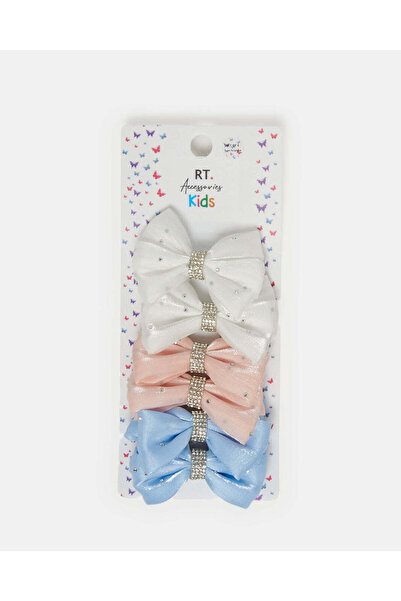 REDTAG Girls Assorted Bow Hair Clip (Pack of 6)