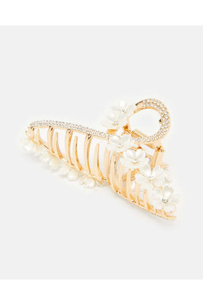 REDTAG Women Gold Embellished Hair Clip