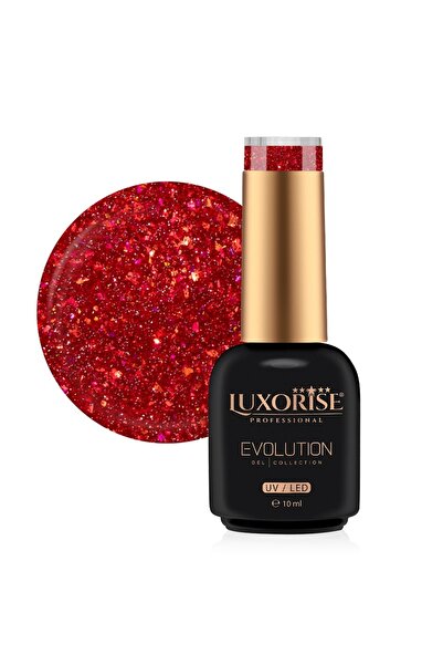 LUXORISE Evolution Semi-Permanent Nail Polish, Fairy Glow - Ruby Charm 10ml