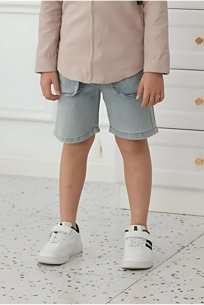 Alesaei-mondo tondo Boys' denim shorts 4126-