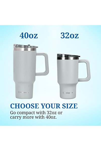 genernic Westing House Double-Wall Stainless Steel Insulated Tumbler, 946 ml, Gray